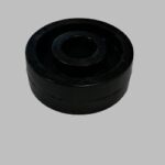 A single black nylon castor wheel.