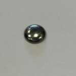 A 12mm dome-shaped wheel, likely made of metal, with a reflective silver finish.